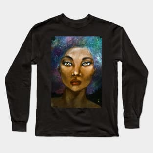 Aurelia (galaxy portrait) Long Sleeve T-Shirt